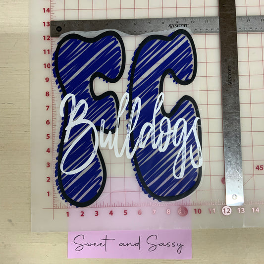 FC Bulldogs Scribble DTF Transfer