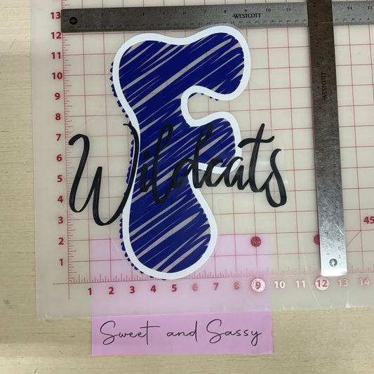 Farmington Wildcats Scribble DTF Transfer