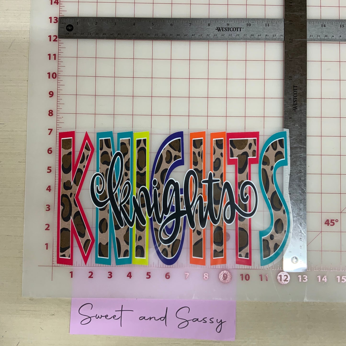 Knights Cheetah DTF Transfer