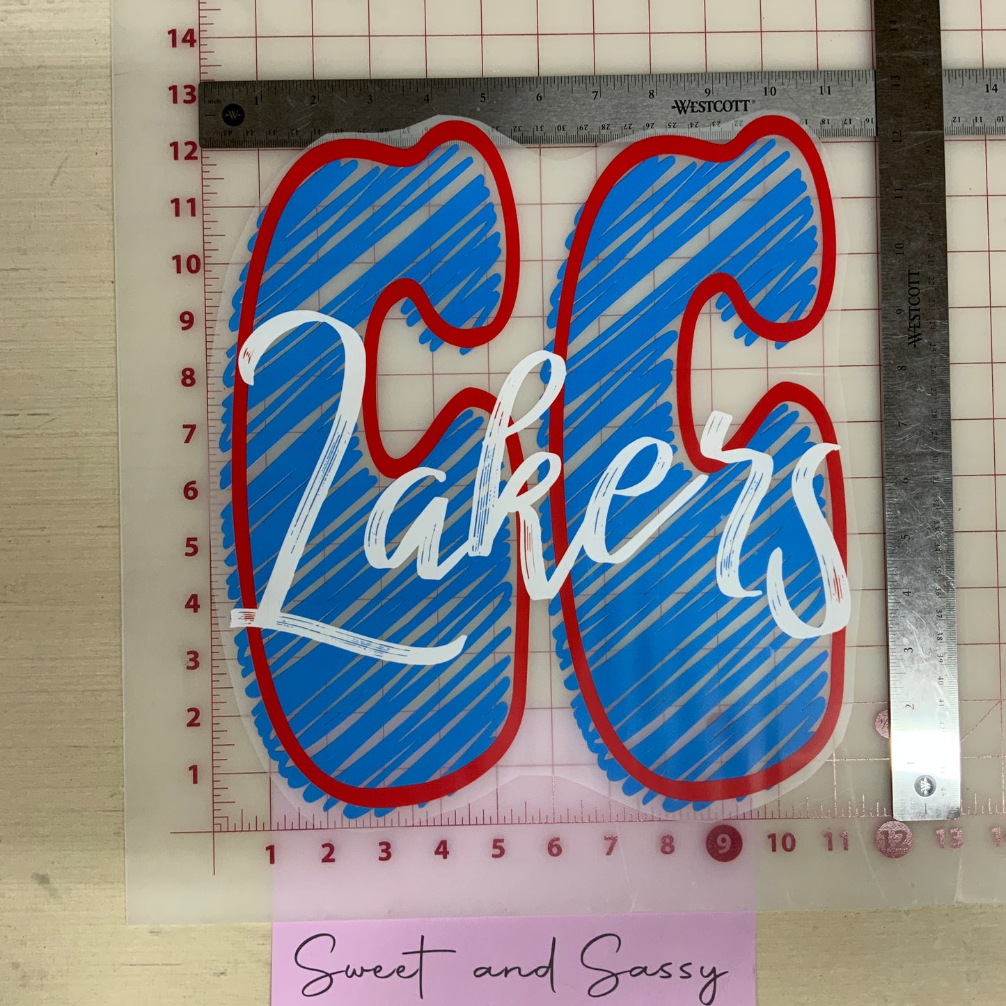CC Lakers Scribble DTF Transfer