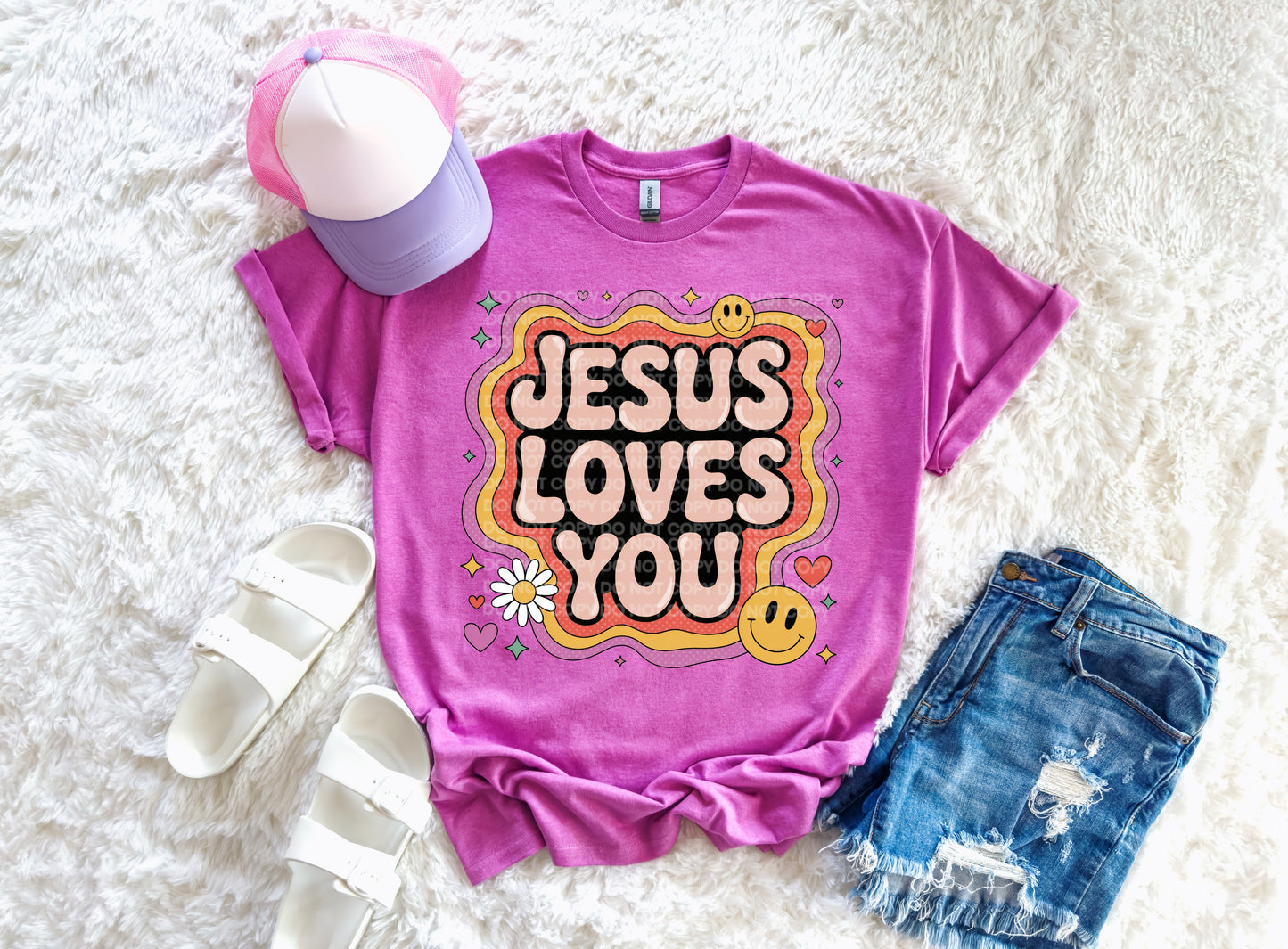 jesus loves you DTF Transfer Design