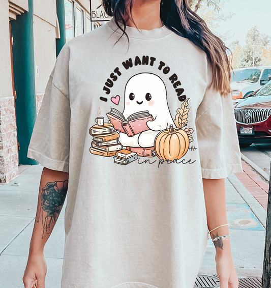 I Just want to Read in Peace DTF Transfer Design