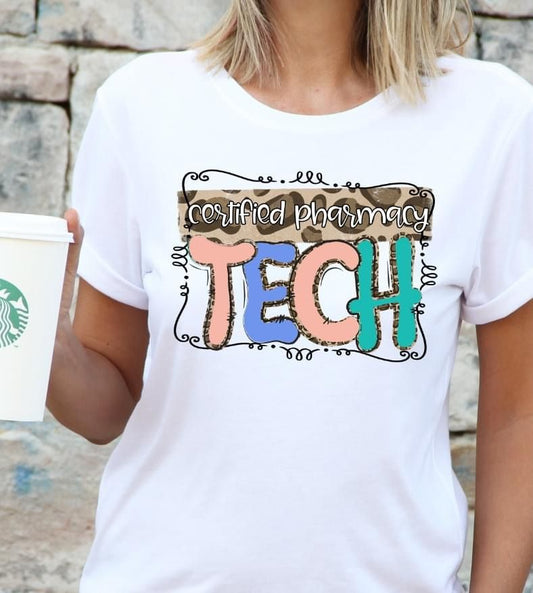 Certified Pharmacy Tech DTF Transfer Design Bev