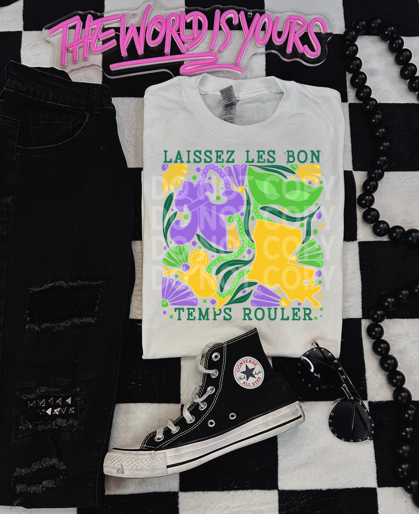 laissez les bon temps rouler DTF Transfer Design