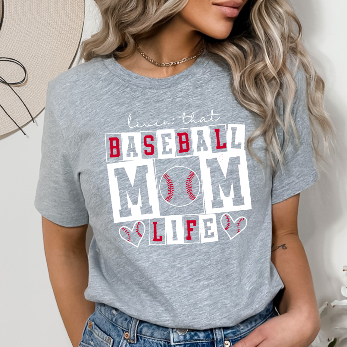 Livin that baseball mom life DTF Transfer Design