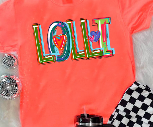 Lolli Cheery Word DTF Transfer Design