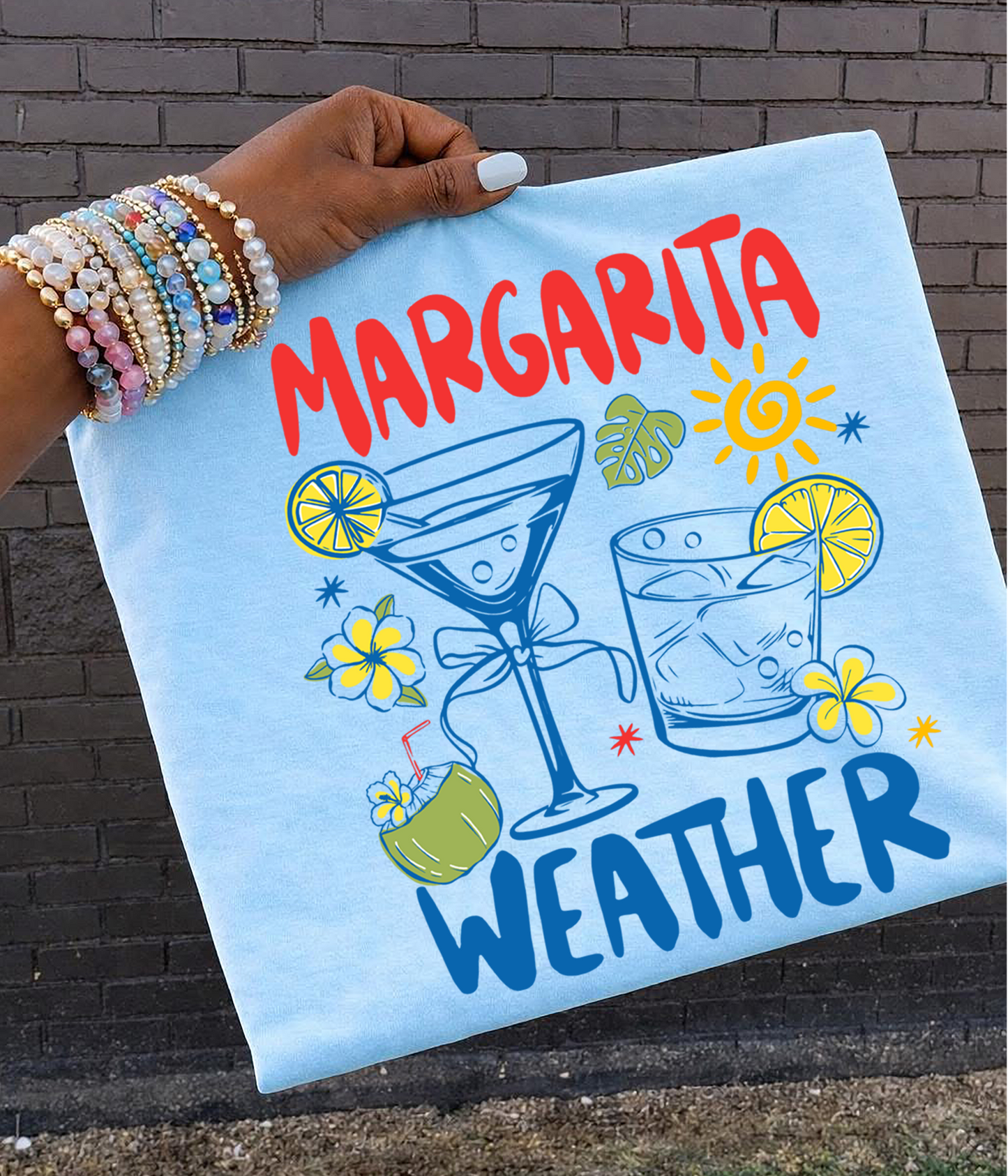 Margarita weather doodle DTF Transfer Design