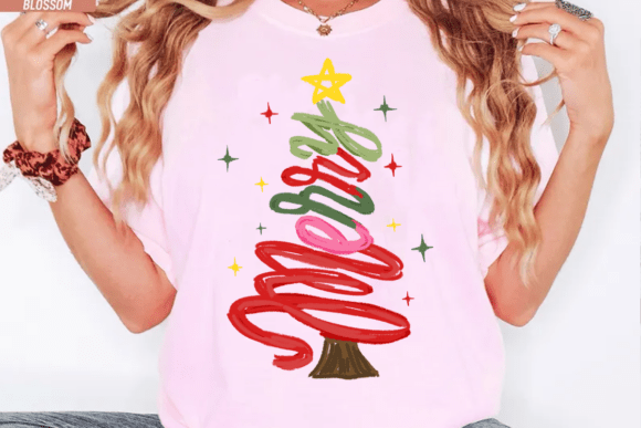 merry christmas tree DTF Transfer Design