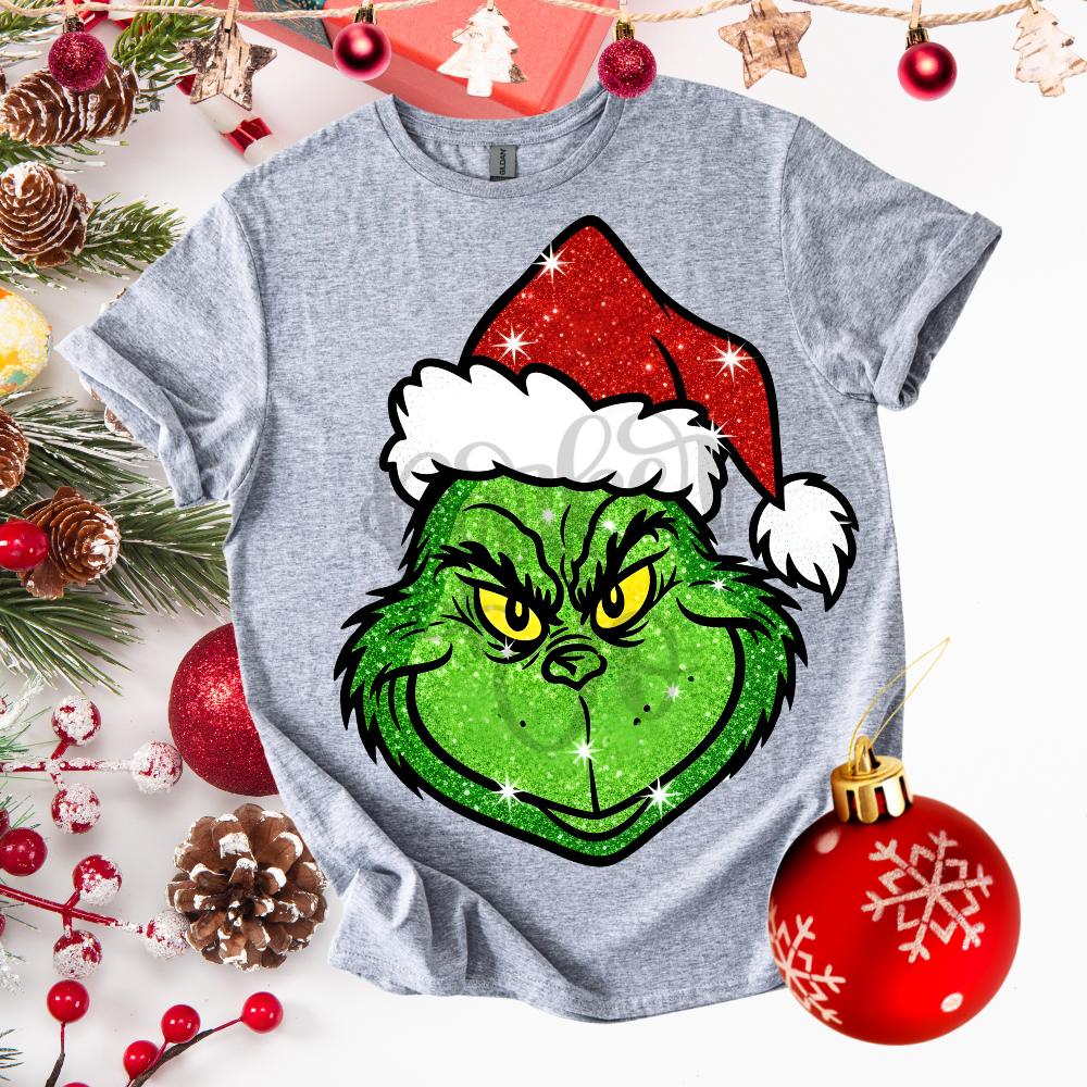 Grinch Pink or Red hat DTF Transfer Design