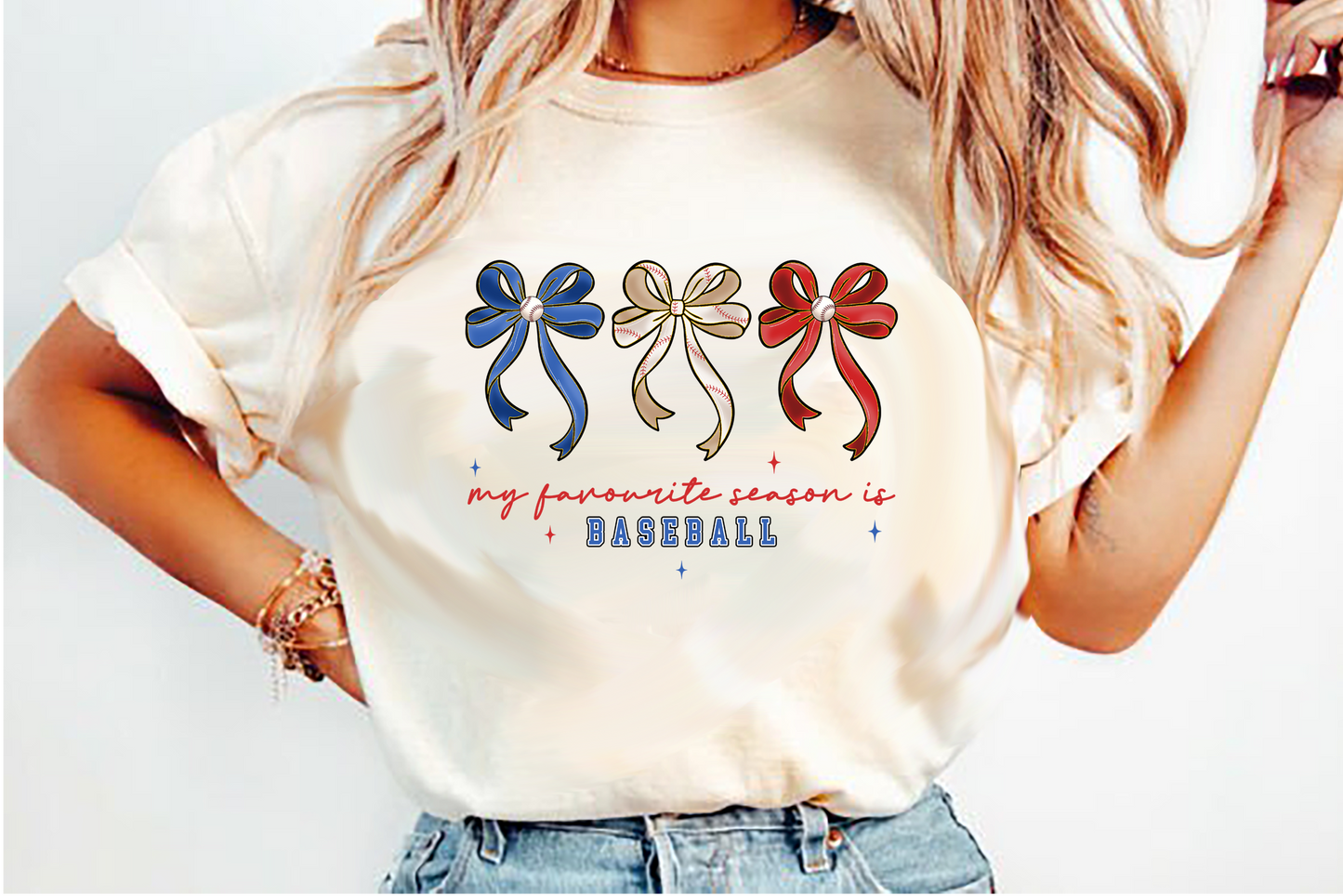 my favourite season is baseball DTF Transfer Design