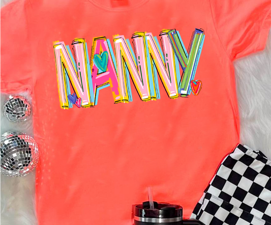 Nanny Cheery Word DTF Transfer Design
