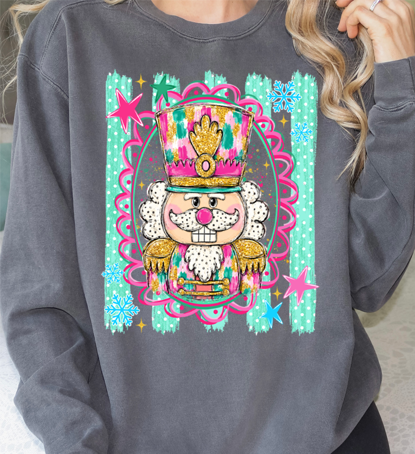 nutcracker bright colors and stripes (1) DTF Transfer Design