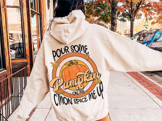 Pour some Pumpkin on me DTF Transfer Design