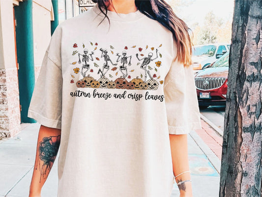 Autumn Breeze and crisp leaves DTF Transfer Design