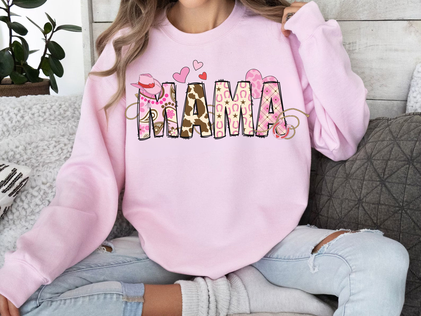 Mama and Mini cowgirl DTF Transfer Design