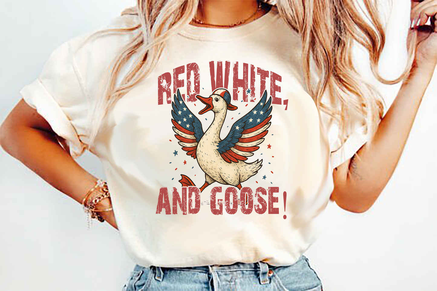 red white and goose DTF Transfer Design