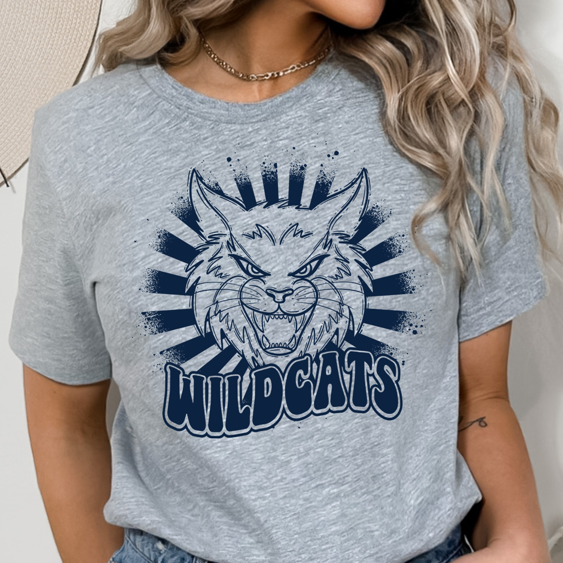 Retro Wildcats Lines and Dots DTF Transfer Design