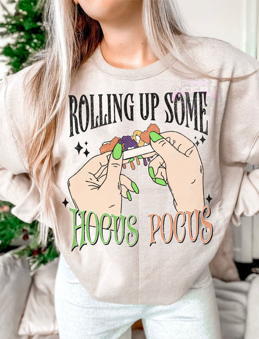 Rolling up some Hocus Pocus DTF Transfer Design