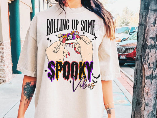 Rolling up some Spooky Vibes DTF Transfer Design