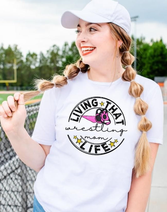 Living that wrestling mom life Pink DTF Transfer Design Bev