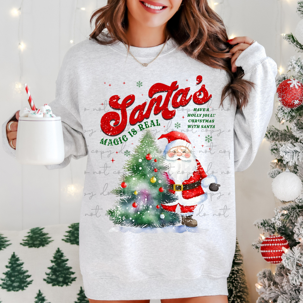 Santa's magic is real DTF Transfer Design