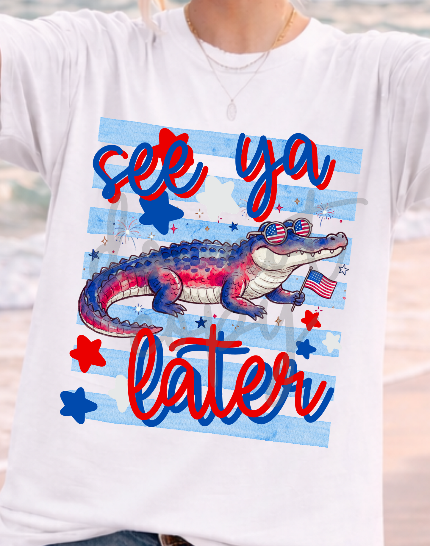 See ya later patriotic DTF Transfer Design