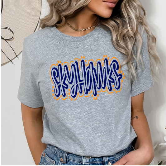 Skyhawks lines and dots DTF Transfer