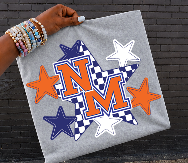 Mascot Stars and Checkered star DTF Transfer
