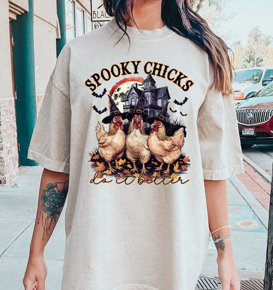 Spooky Chicks do it Better DTF Transfer Design