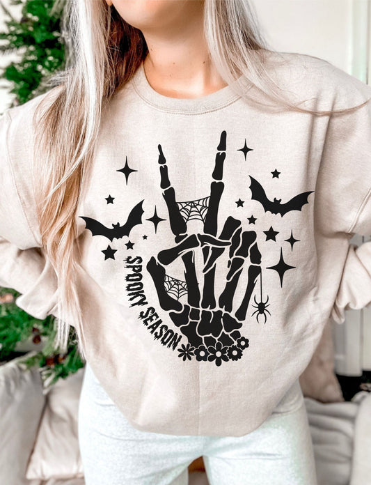 Spooky Season Peace sight bats spider  DTF Transfer Design