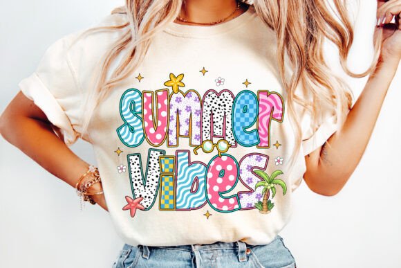 Summer Vibes retro DTF Transfer Design CF