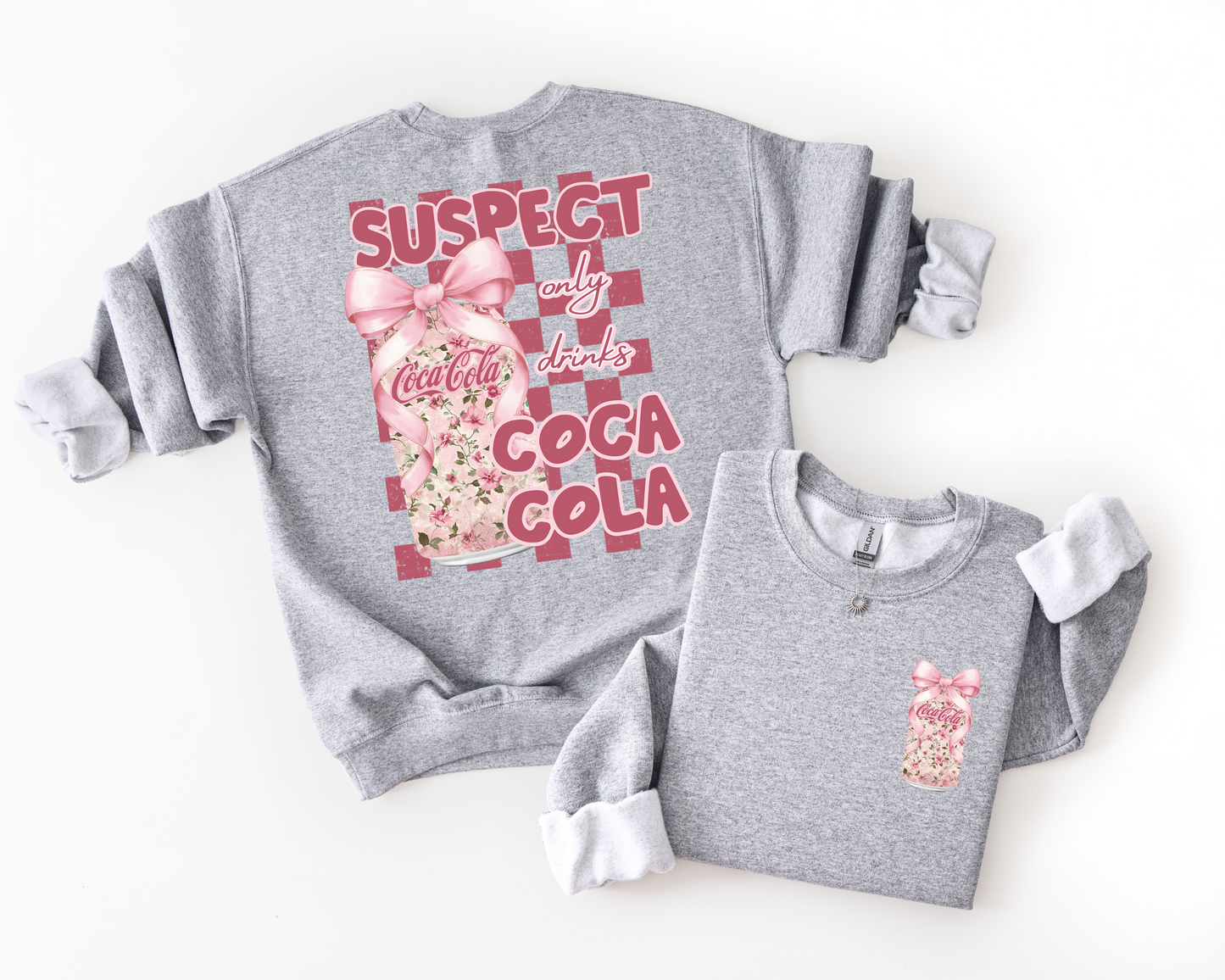 Suspect only drinks (drink of choice) with pocket DTF Transfer Design