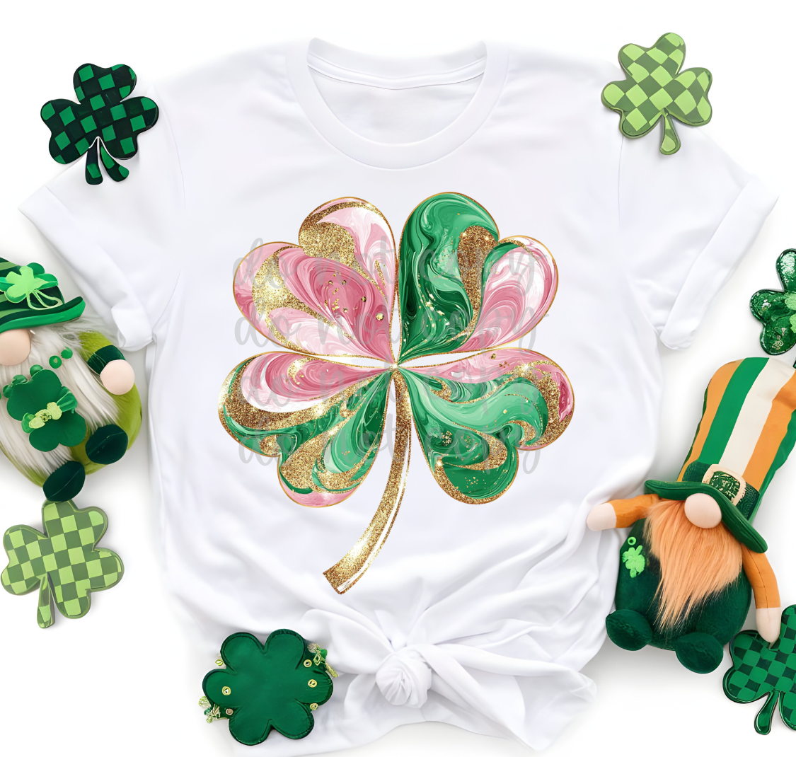 Swirl Shamrock DTF Transfer Design