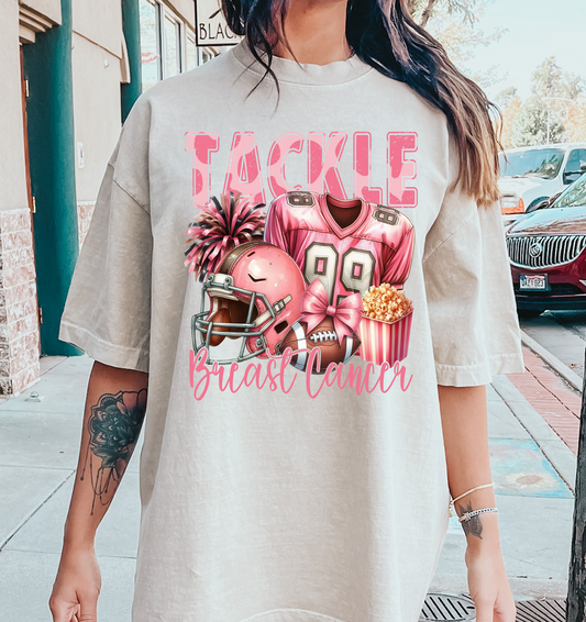 Tackle Breast Cancer DTF Transfer Design