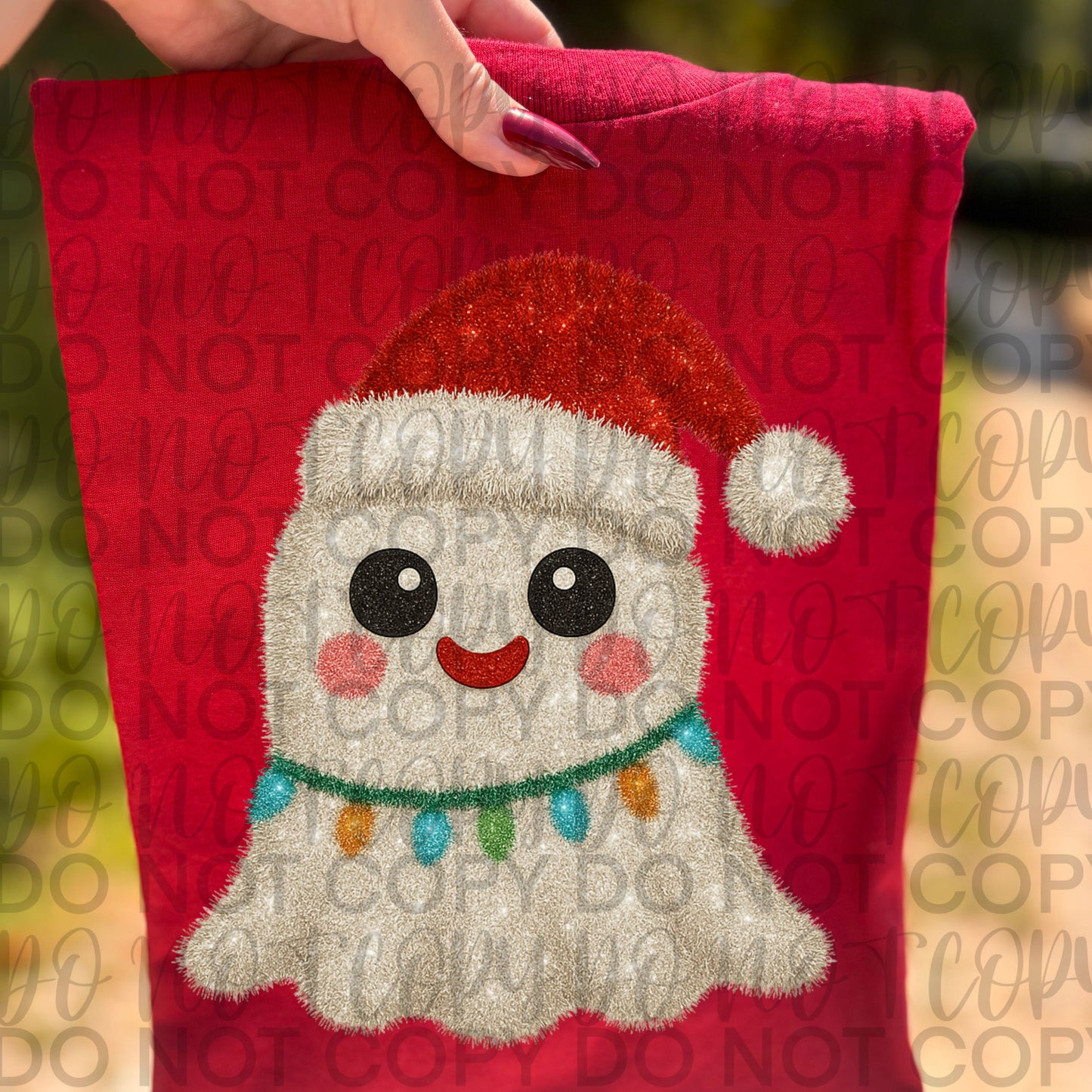 Tinsel Christmas Ghost DTF Transfer Design SS