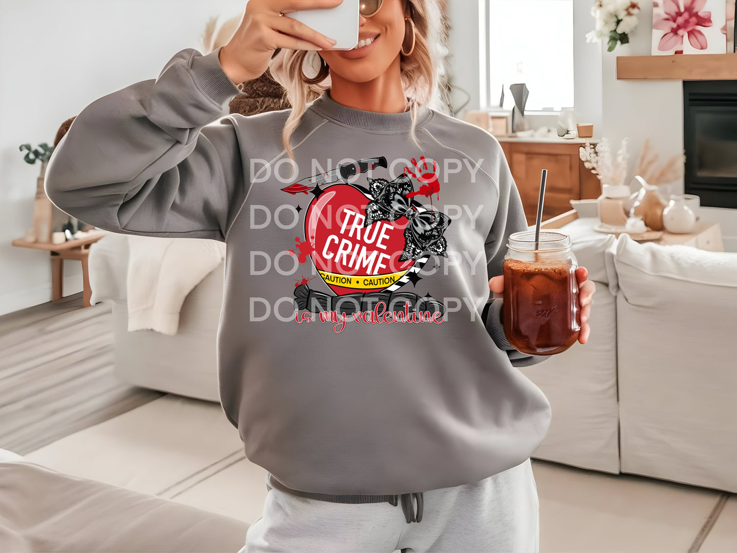true crimes valentines DTF Transfer Design