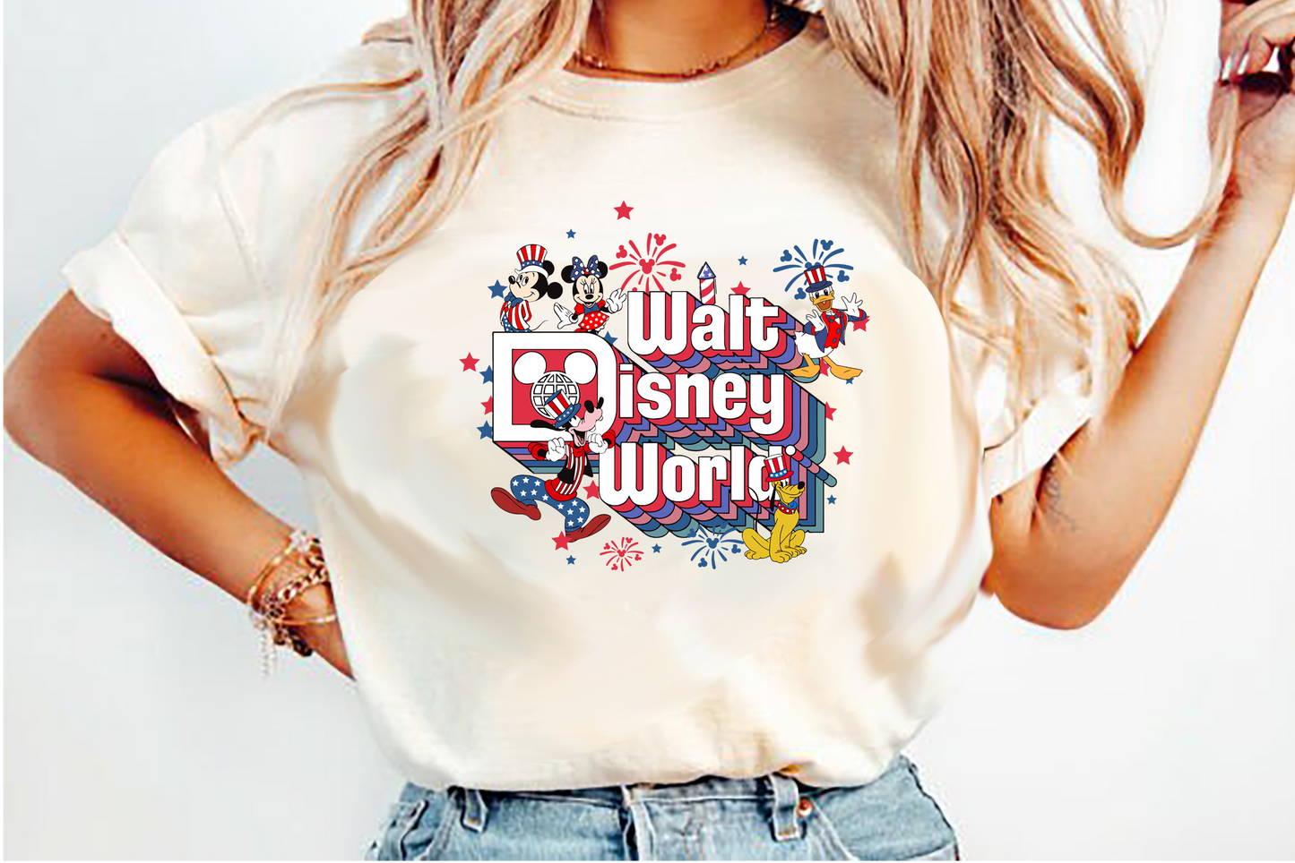 walt disney world 4th of july DTF Transfer Design