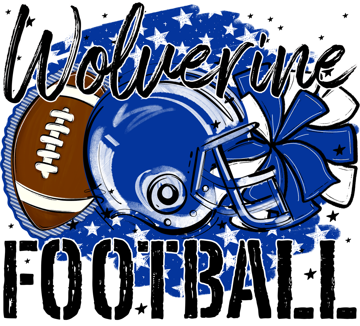 Mascot Football Star DTF Transfer Design