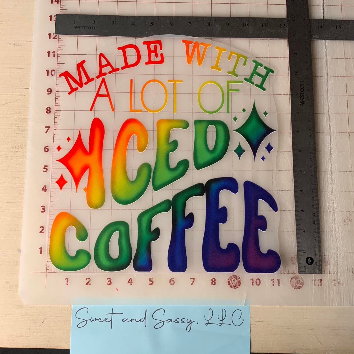 Made with A LOT of Iced Coffee DTF Transfer Design