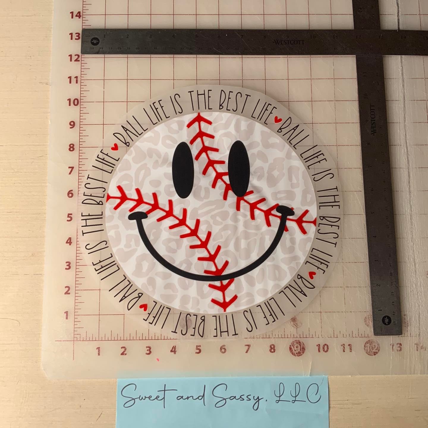 Ball is the Best Life baseball DTF Transfer Design