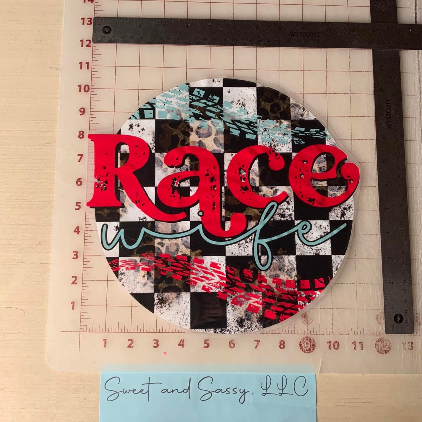 Race Wife DTF Transfer Design