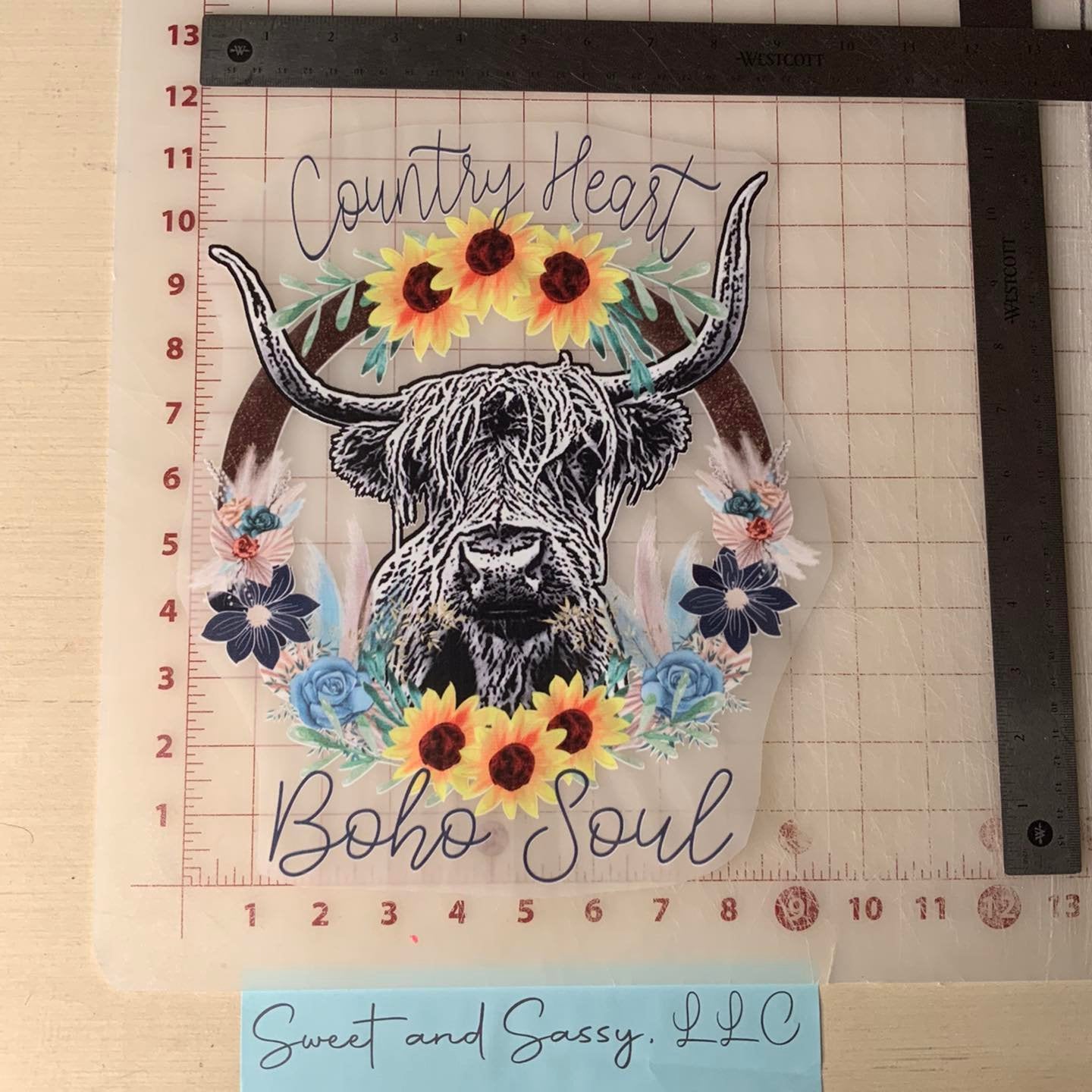 Country Heart Boho Soul DTF Transfer Design