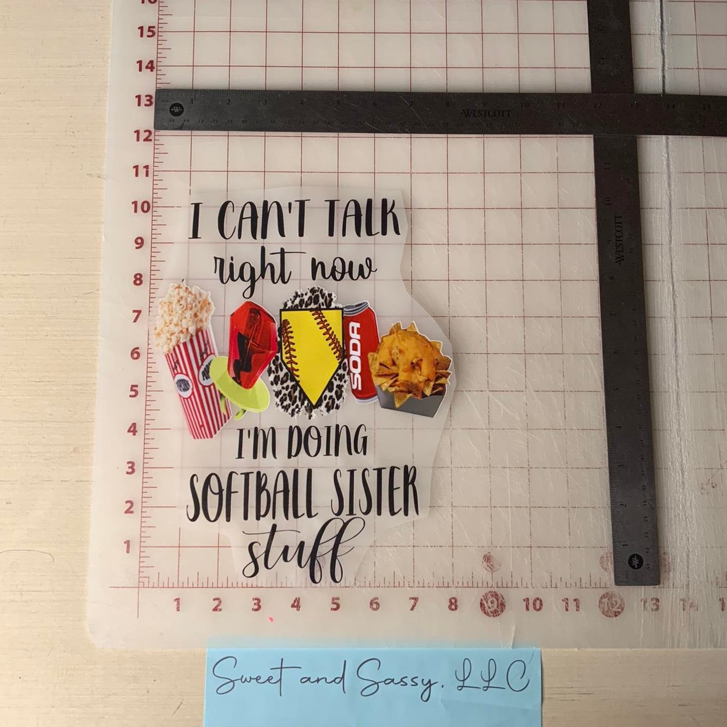 I can't talk right now, I'm doing softball sister stuff DTF Transfer Design