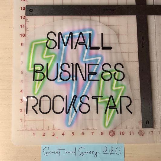 Small Business Rockstar DTF Transfer Design