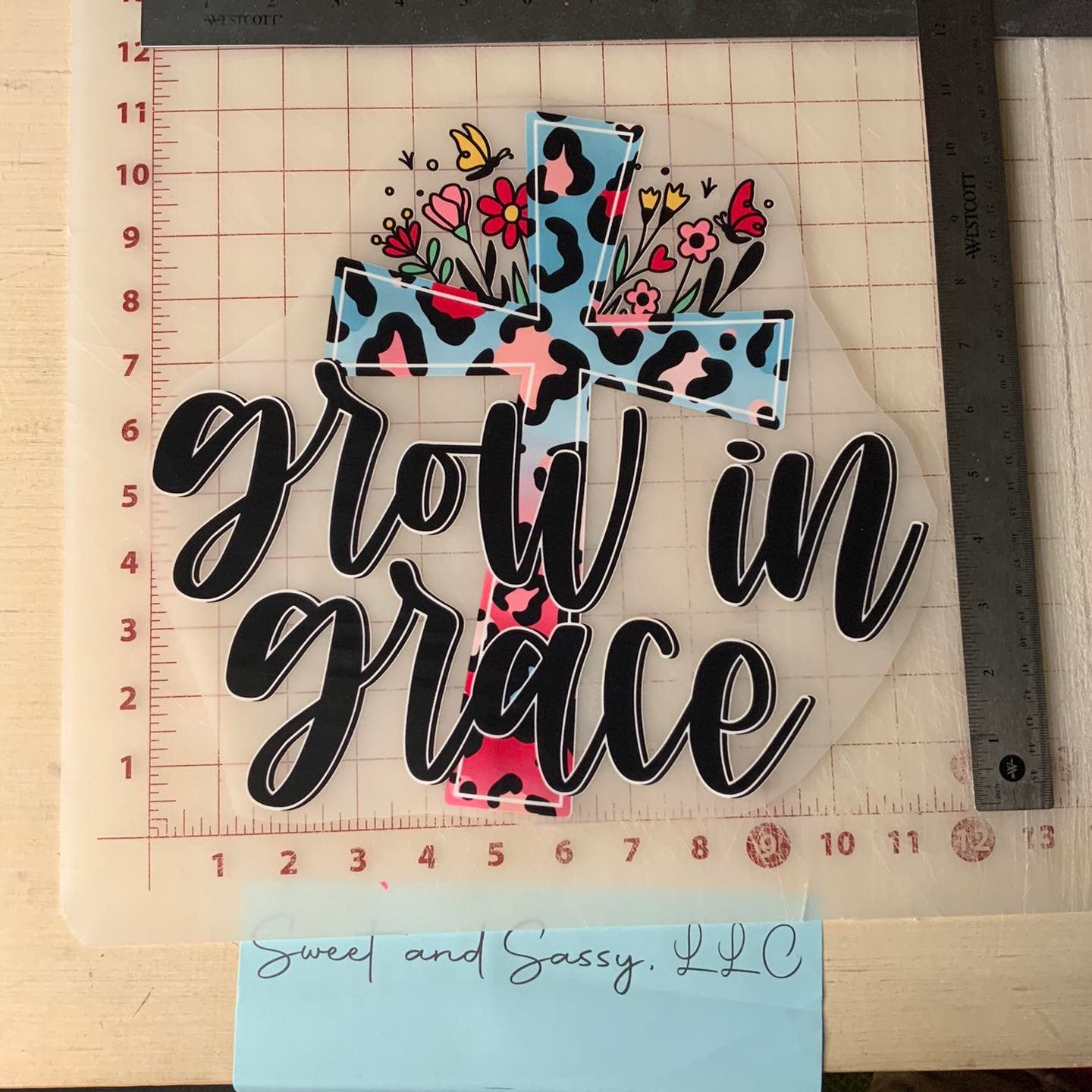 Grow in Grace DTF Transfer Design