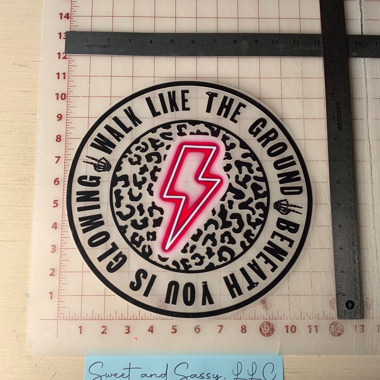 Walk like the ground beneath you is glowing DTF Transfer Design