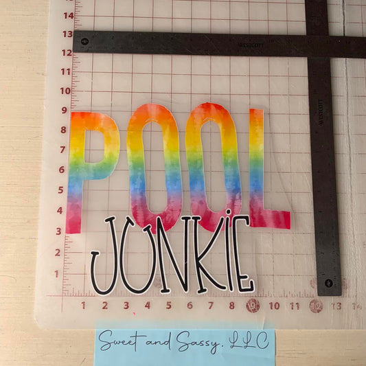 POOL Junkie DTF Transfer Design