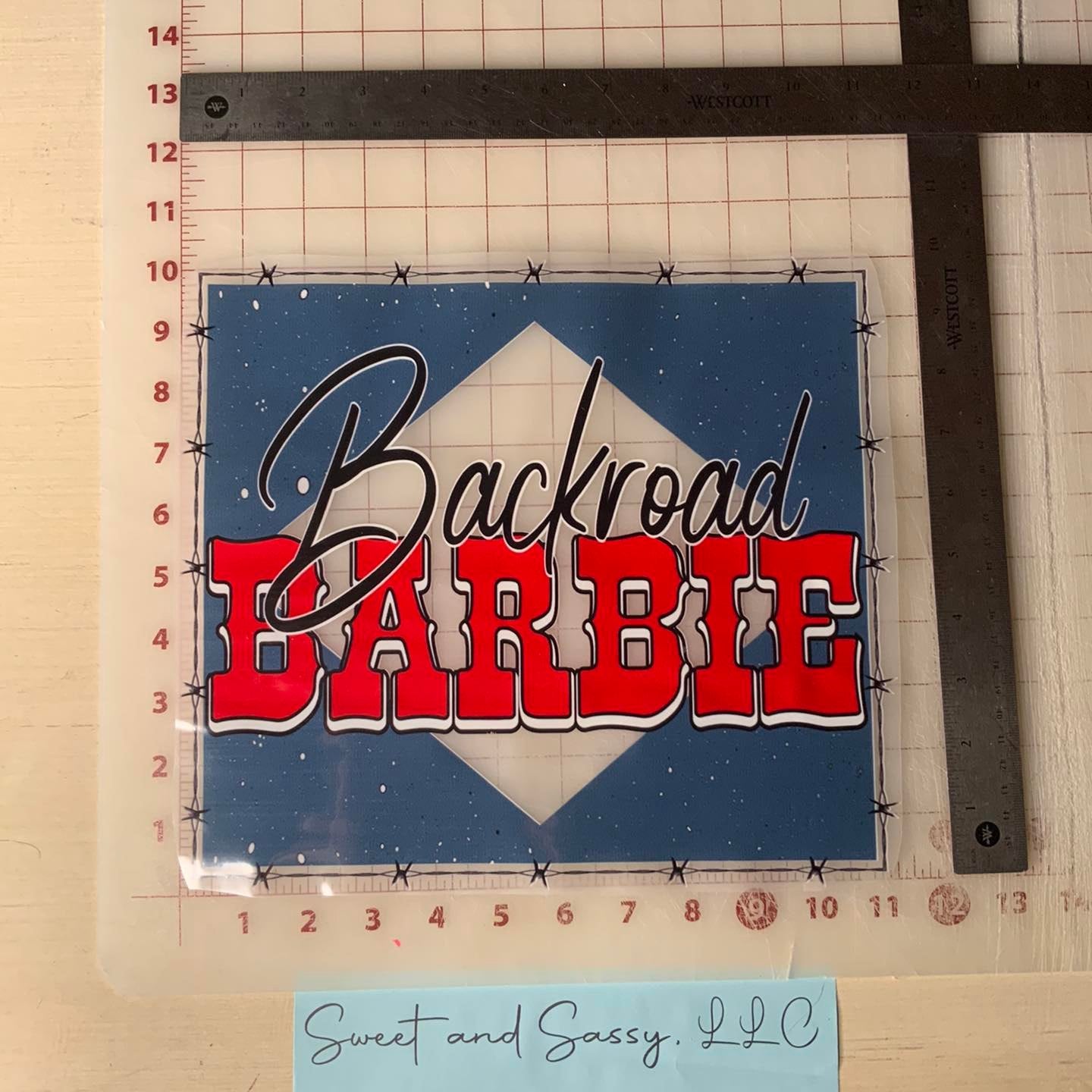 Backroad Barb DTF Transfer Design