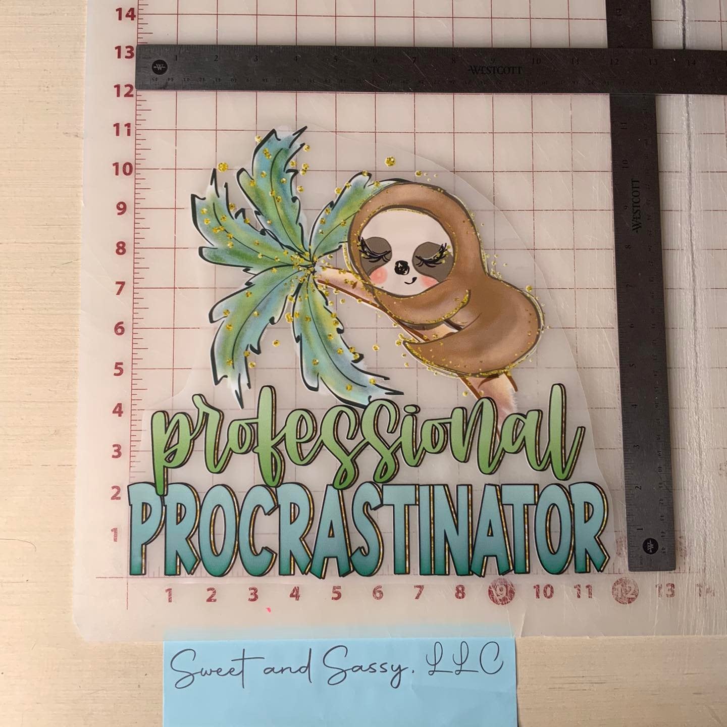 Professional Procrastinator DTF Transfer Design