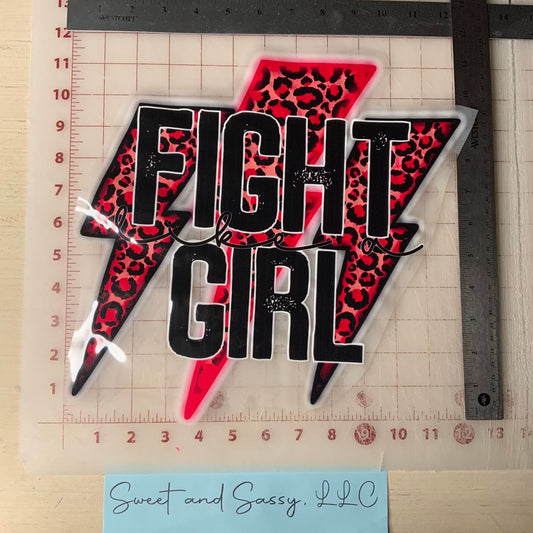 Fight Like a Girl DTF Transfer Design